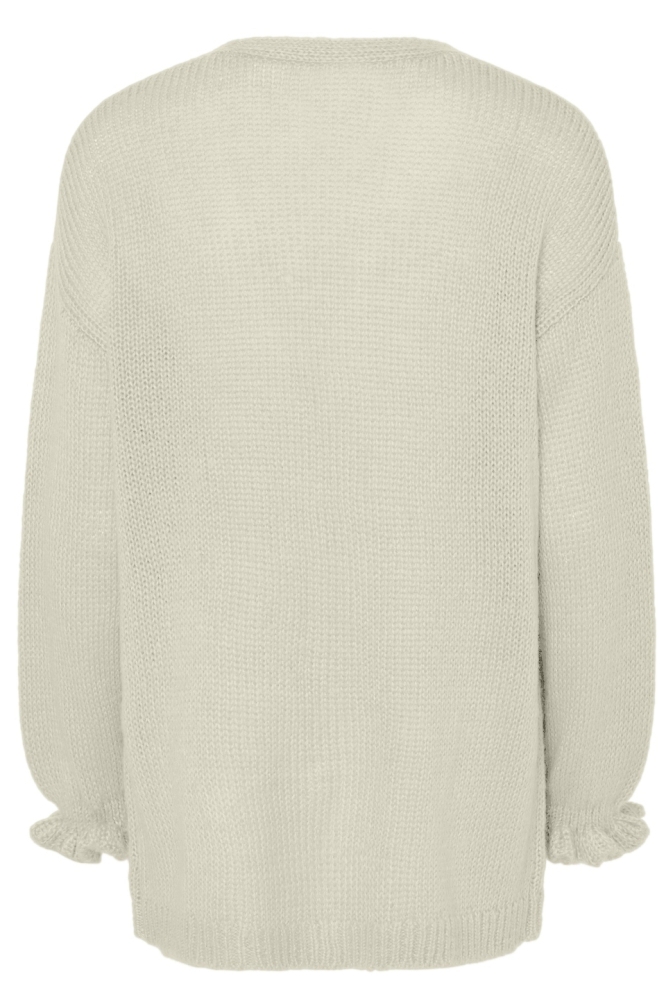 PCALLIE LS V-NECK KNIT CARDIGAN D2D 17159272 BIRCH